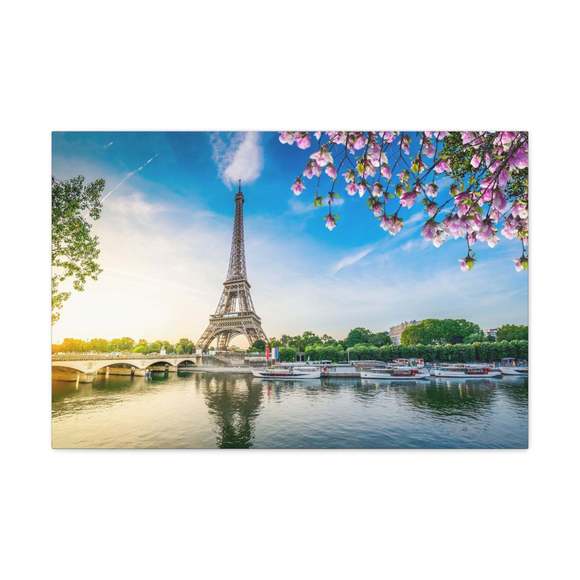Fantastic View Eiffel Tower France Canvas Artwork Breathtaking French City for H